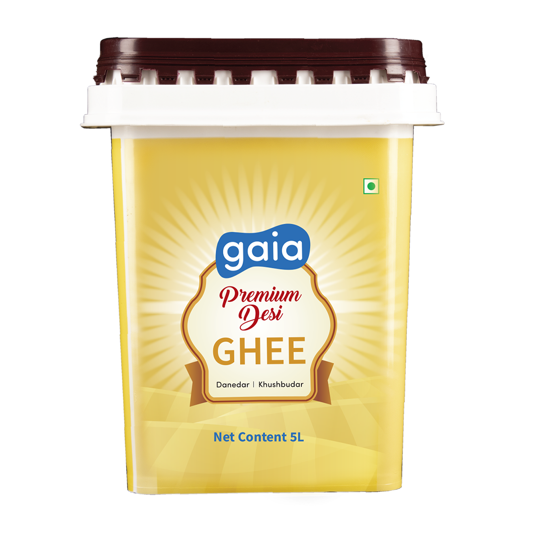 Gaia Premium Desi Ghee Jar 5 Ltrs