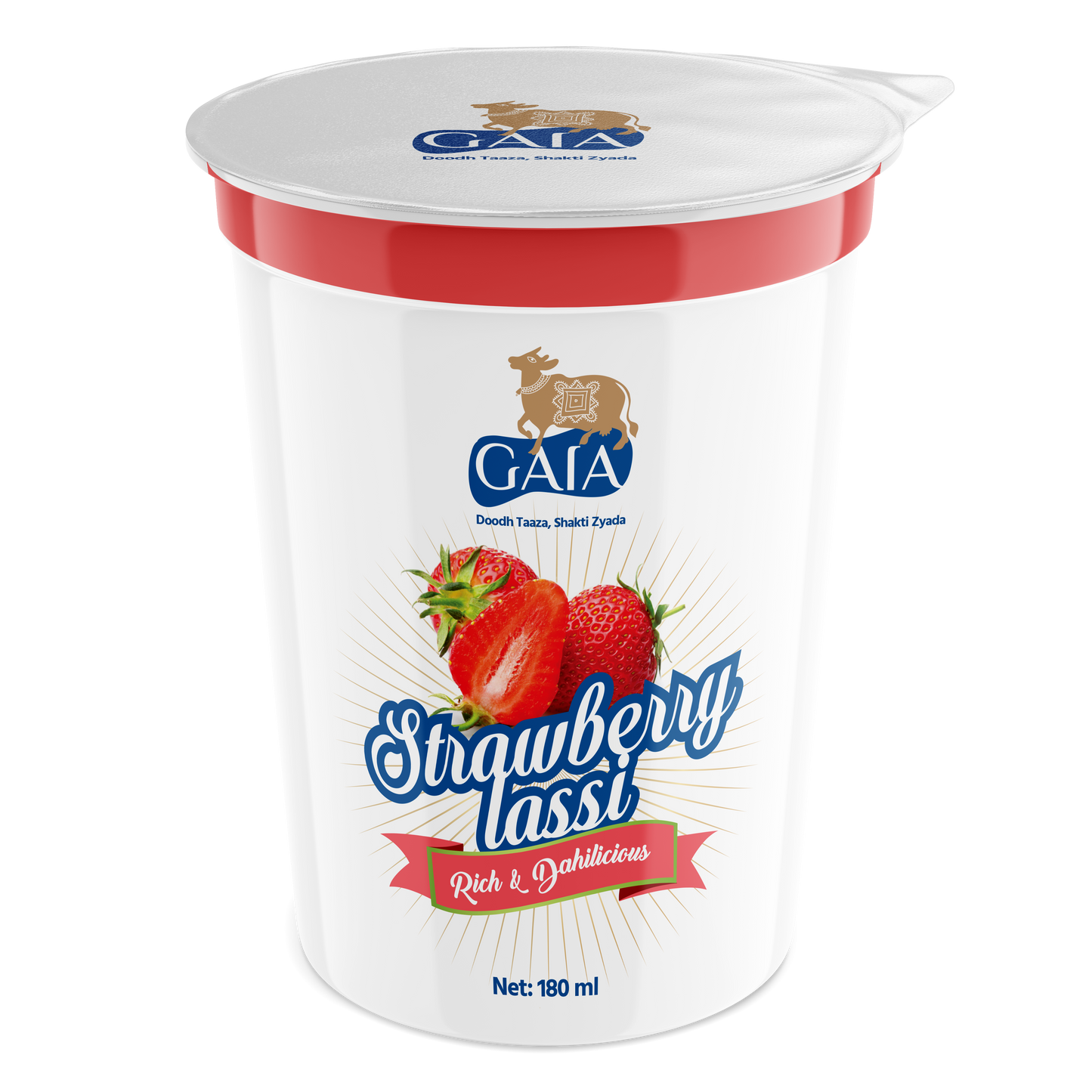 Gaia Strawberry Lassi Glass 180 ml